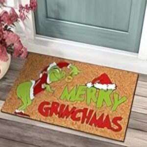 GRINCH Christmas Door Welcome Mat "Merry Grinchmas" Non-slip